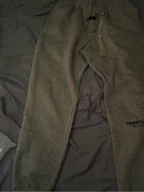 Fear of God Essentials Men's Gray Drawstring Jogger Sweatpants